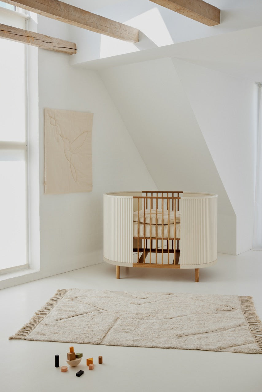 KAS Kopenhagen-Babycot-cotbed-Babybett-Kai-creme-Eiche-kbc001