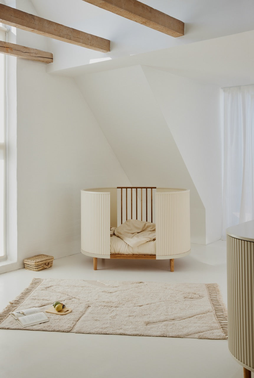 KAS Kopenhagen-Babycot-cotbed-Babybett-Kai-creme-Eiche-kbc001