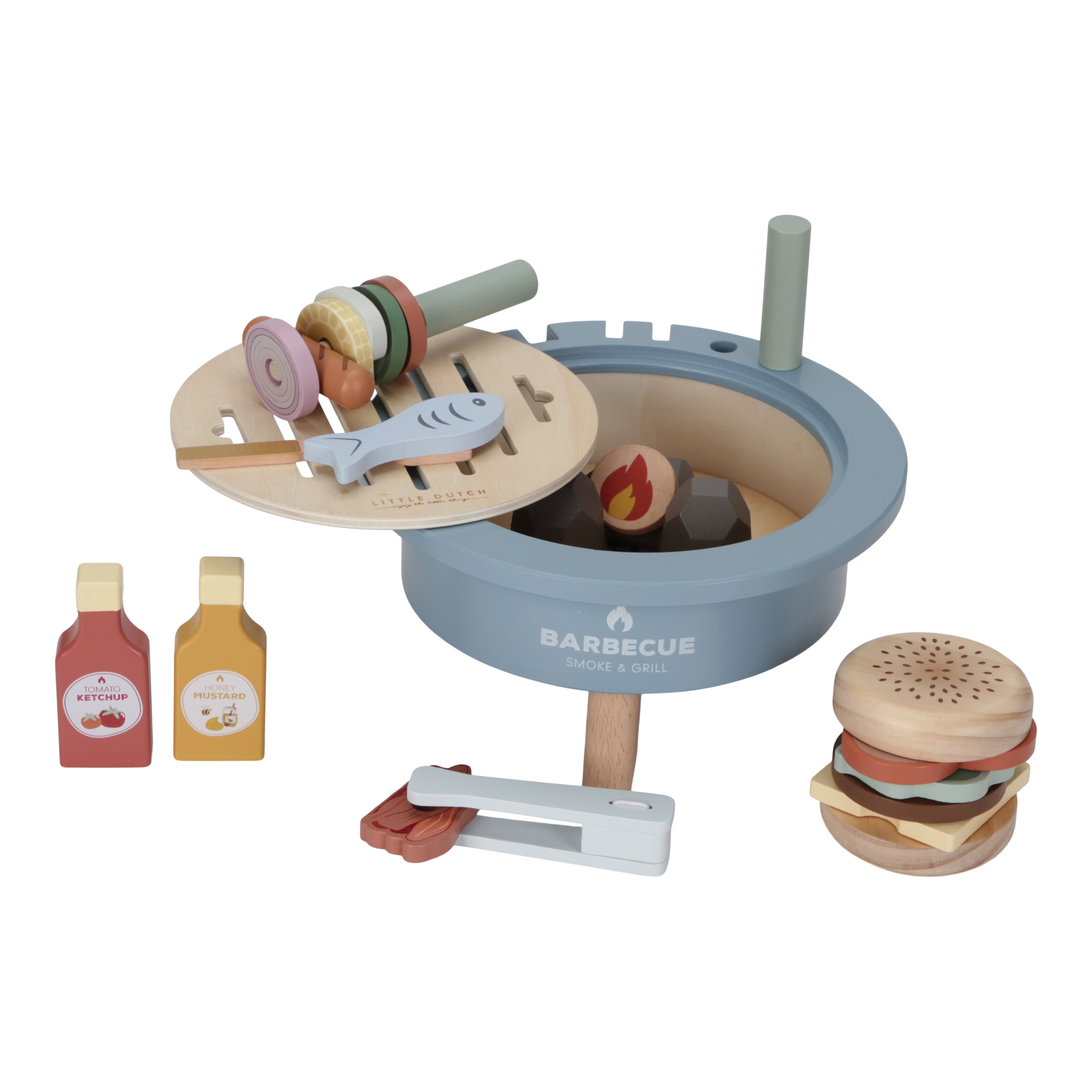 Little-Dutch-BBQ-Barbeque-Grill-Set-Holz-LD8021