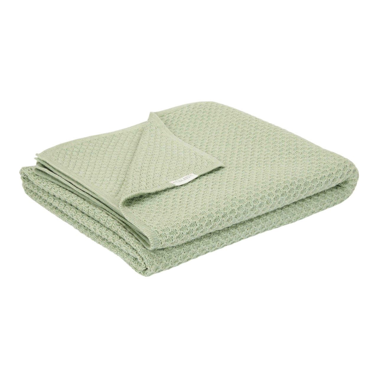 Couverture de berceau tricotée Little Dutch Pure Sage