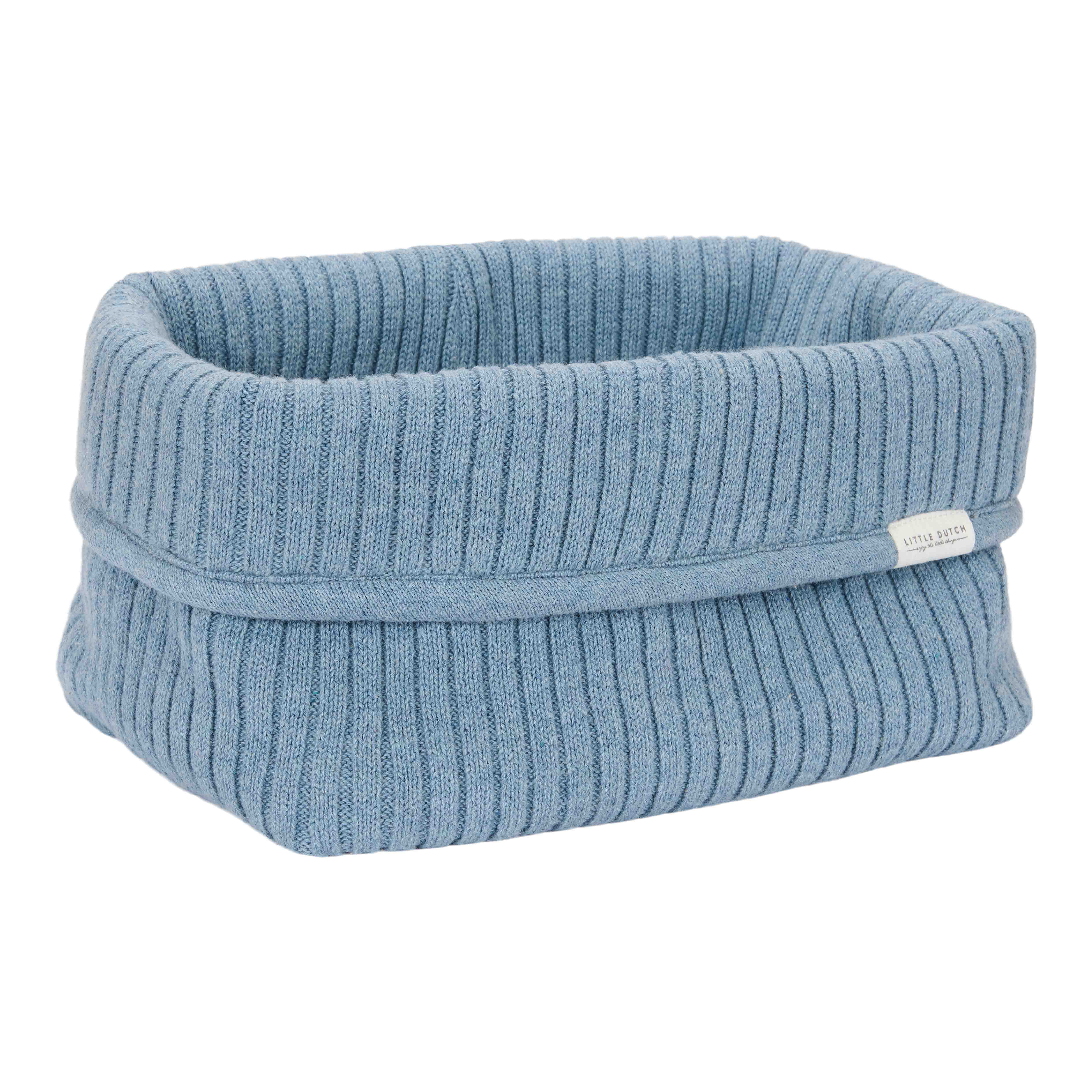 Little-Dutch-Aufbewahrungsbox-storage-basket-gestrickt-gross-pure-denim-blue-TE31444035