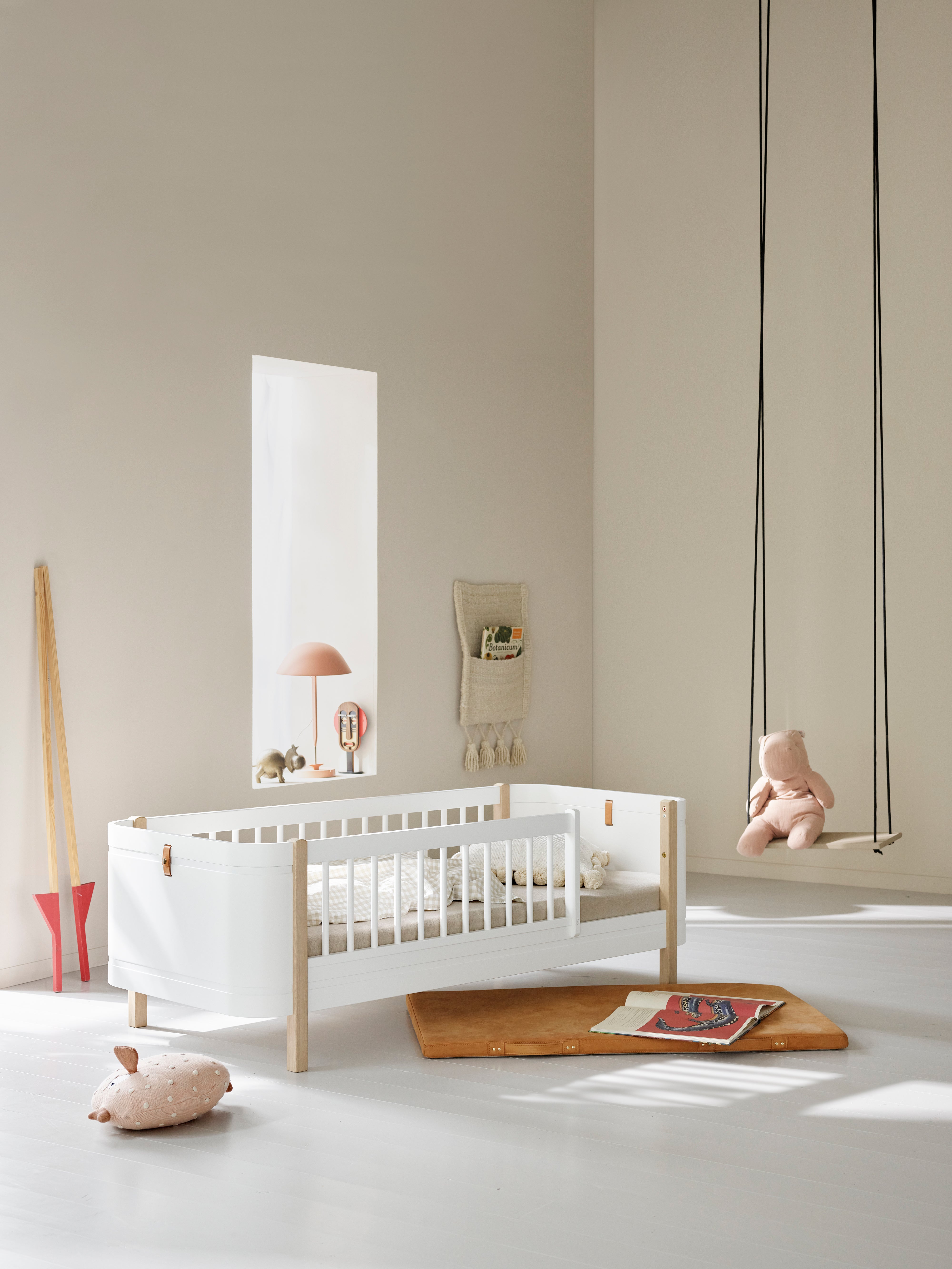 Conversion kit Oliver Furniture Wood Mini+ half-high loft bed to junior bed, white-oak