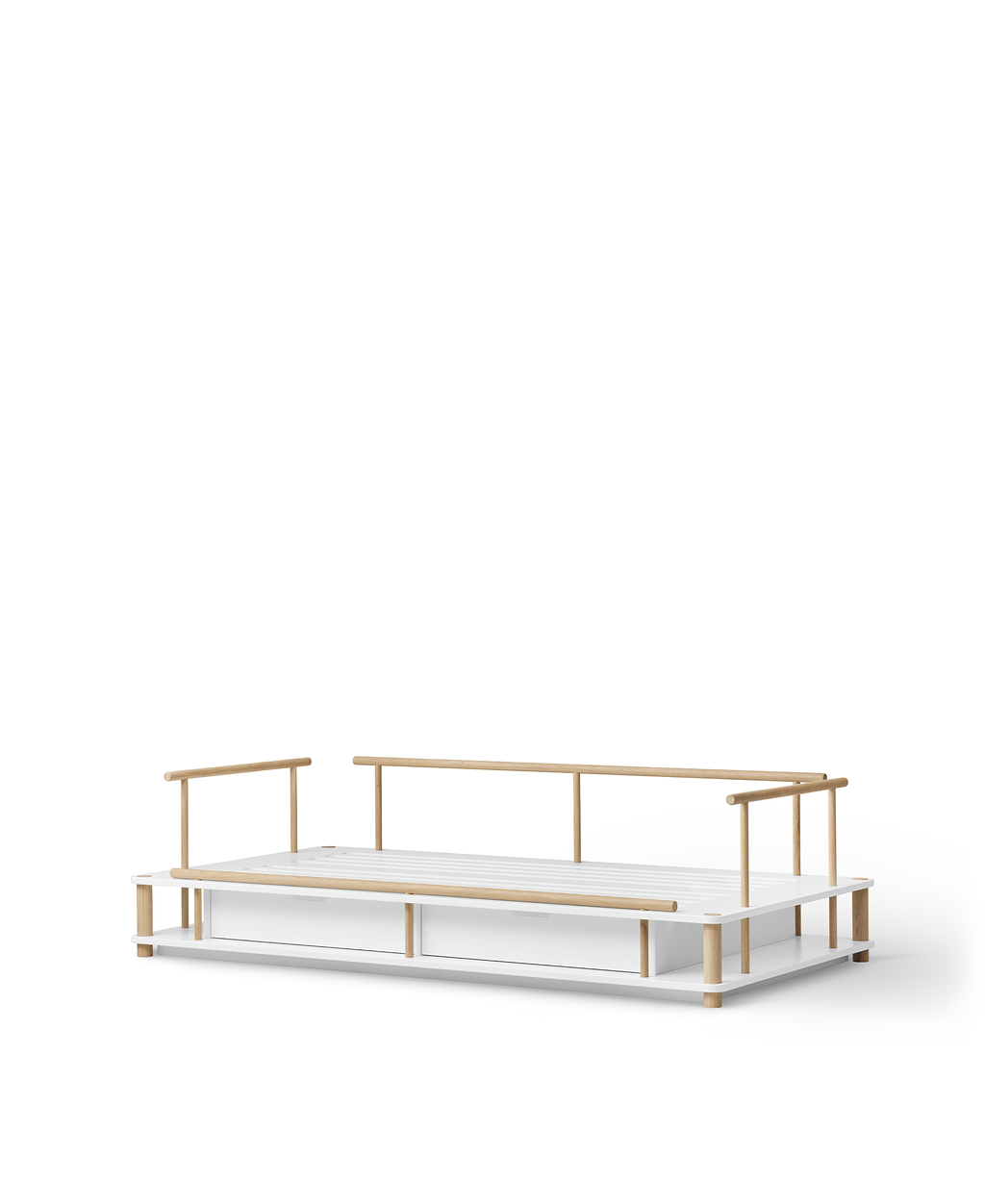 Oliver Furniture Camp Collection canapé-lit 90x180cm, blanc/chêne