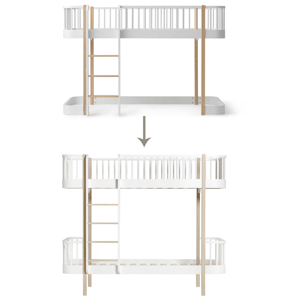 Oliver-Furniture-Umbauset-Wood-Original-halbhohes-Hochbett-zu-Etagenbett-weiss-Eiche-041529