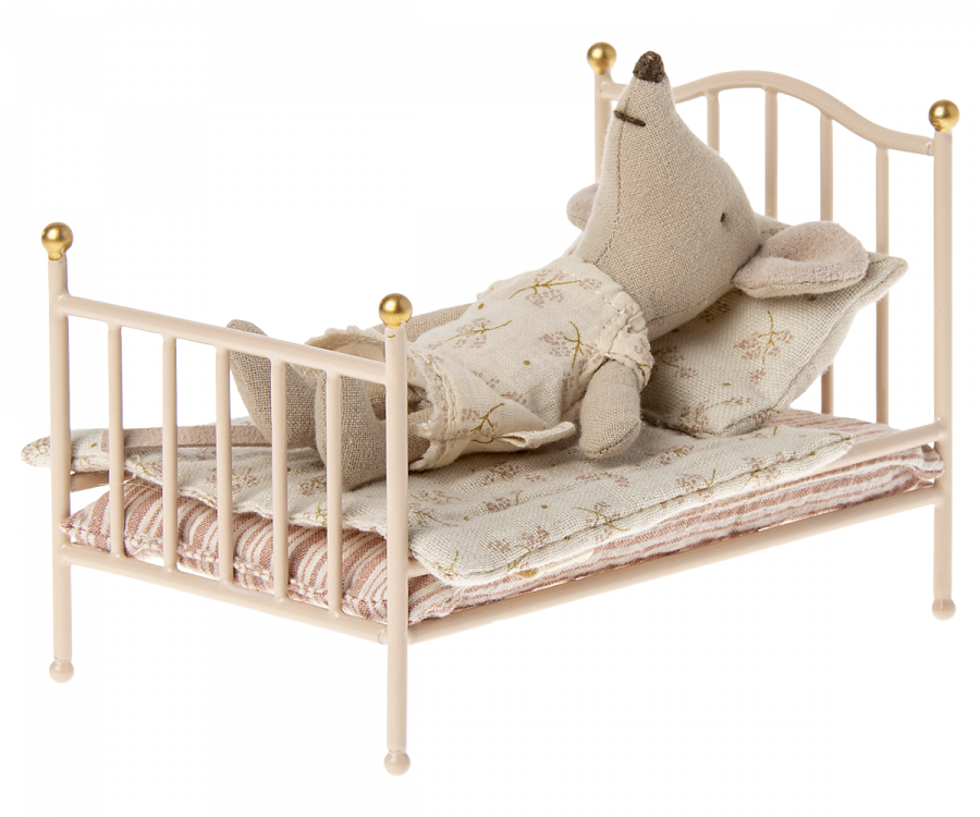 Maileg-Vintage-Bett-Maus-rose