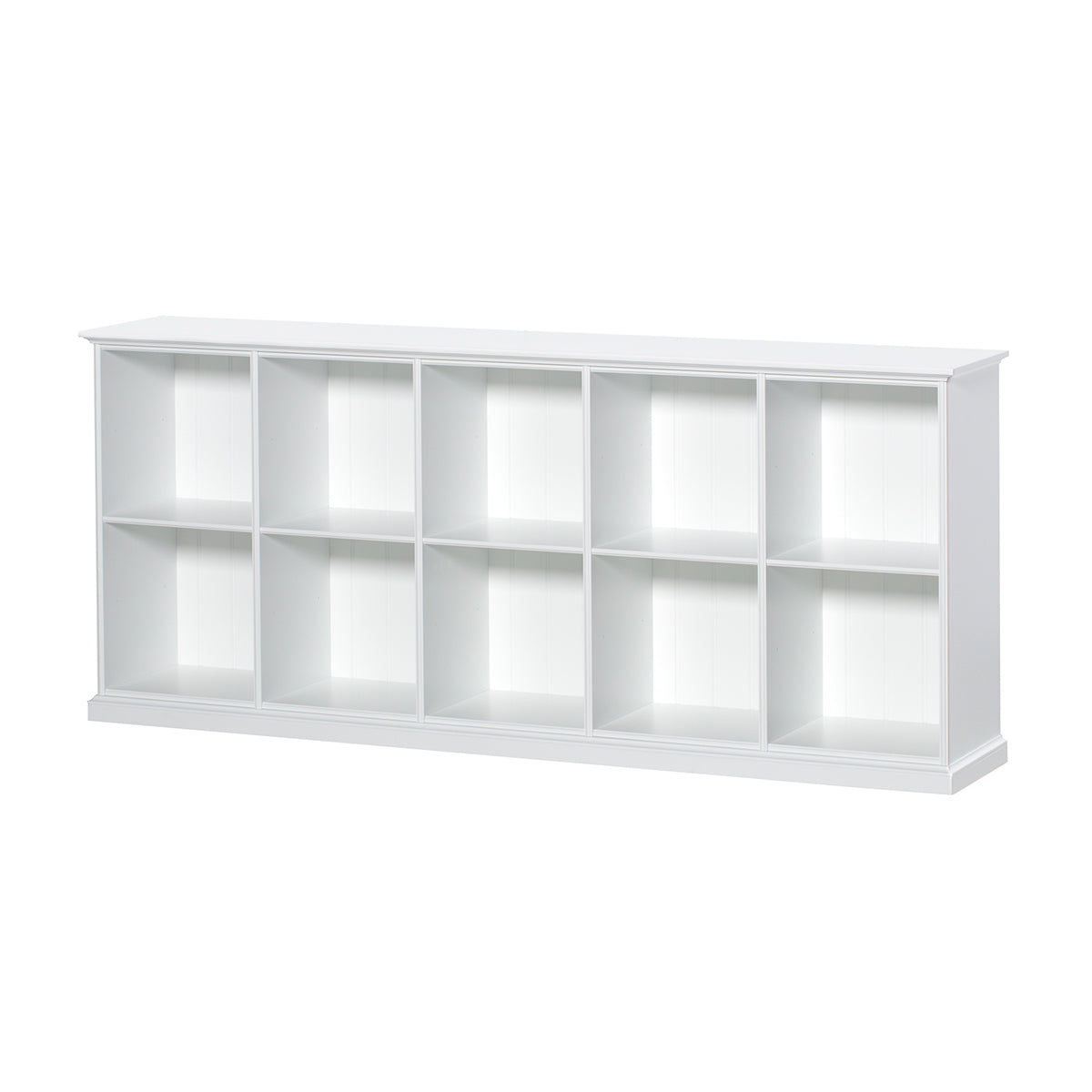 Oliver Furniture Seaside flat shelf with ten compartments, white