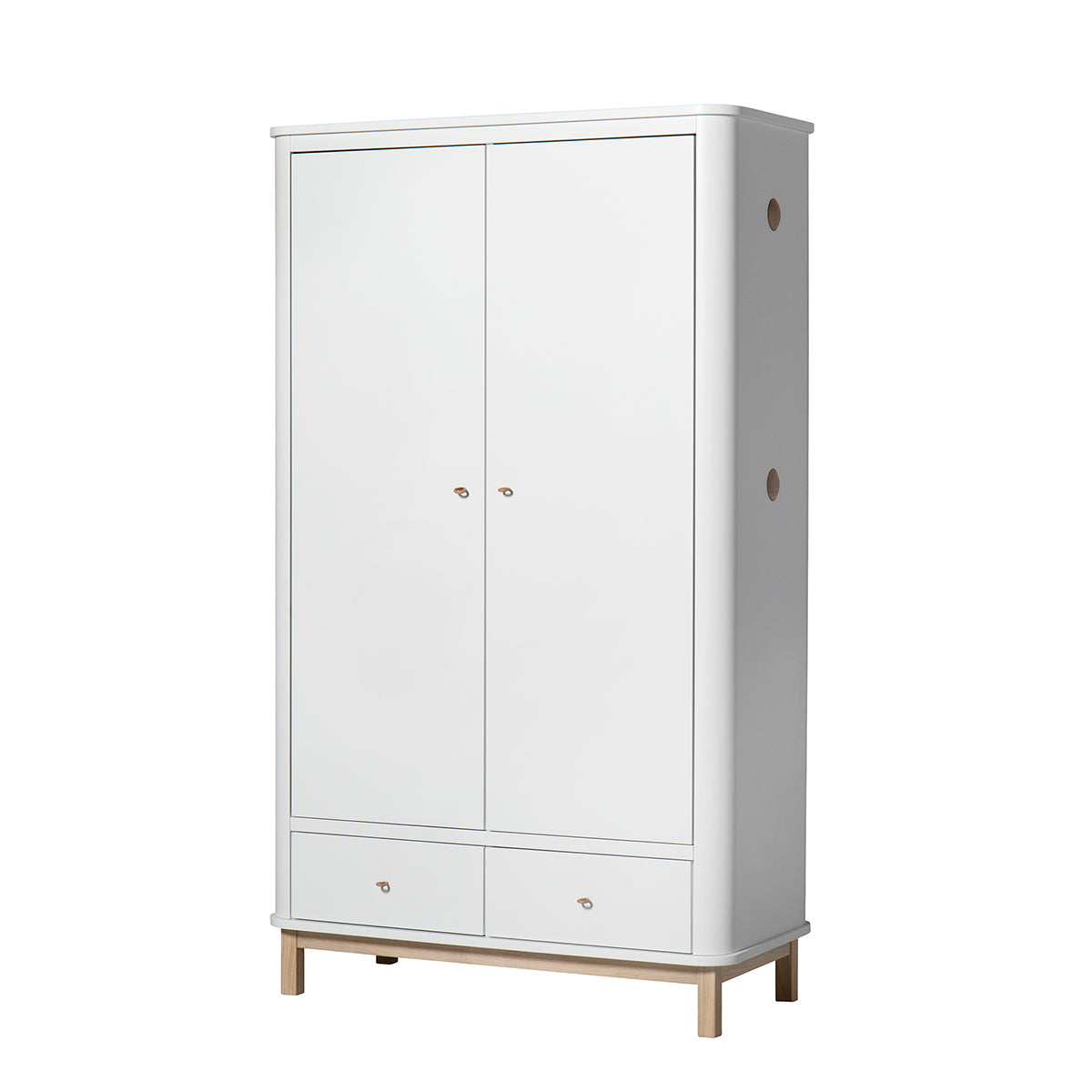 Oliver Furniture Wood Collection armoire, 2 portes, blanc/chêne