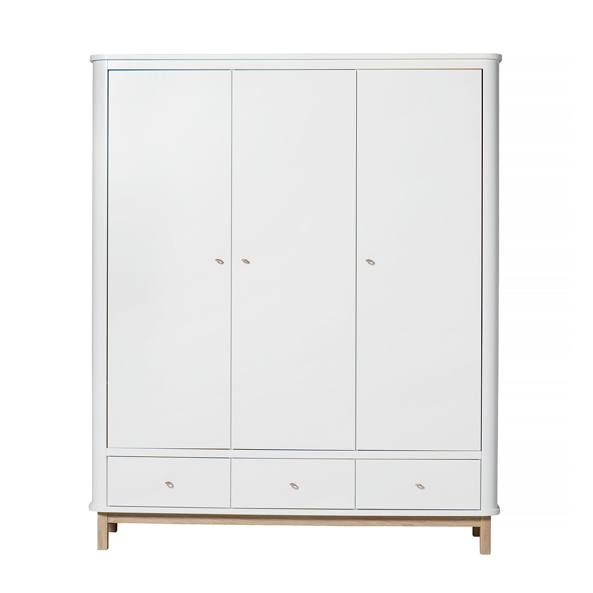 Oliver Furniture Wood Collection armoire, 3 portes, blanc/chêne