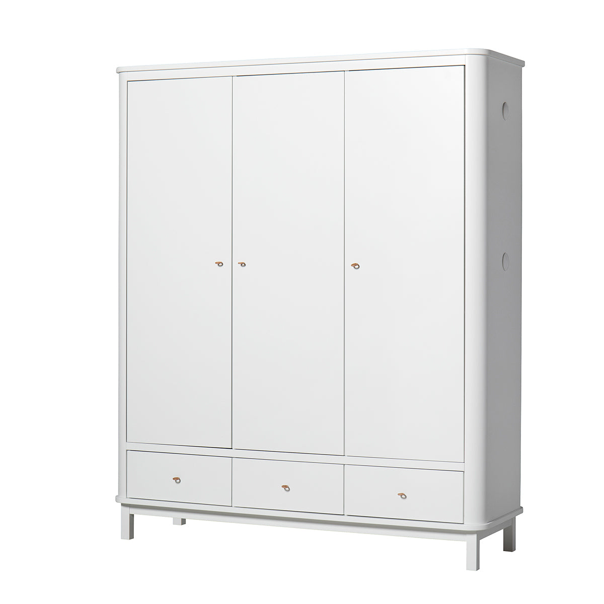 Armoire Oliver Furniture Wood Collection, 3 portes, blanc