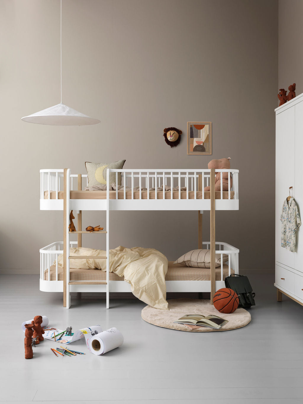 Oliver Furniture-Wood-Original-Collection-halbhohes-Etagenbett-Bunkbed-weiss-Eiche-oak-041575