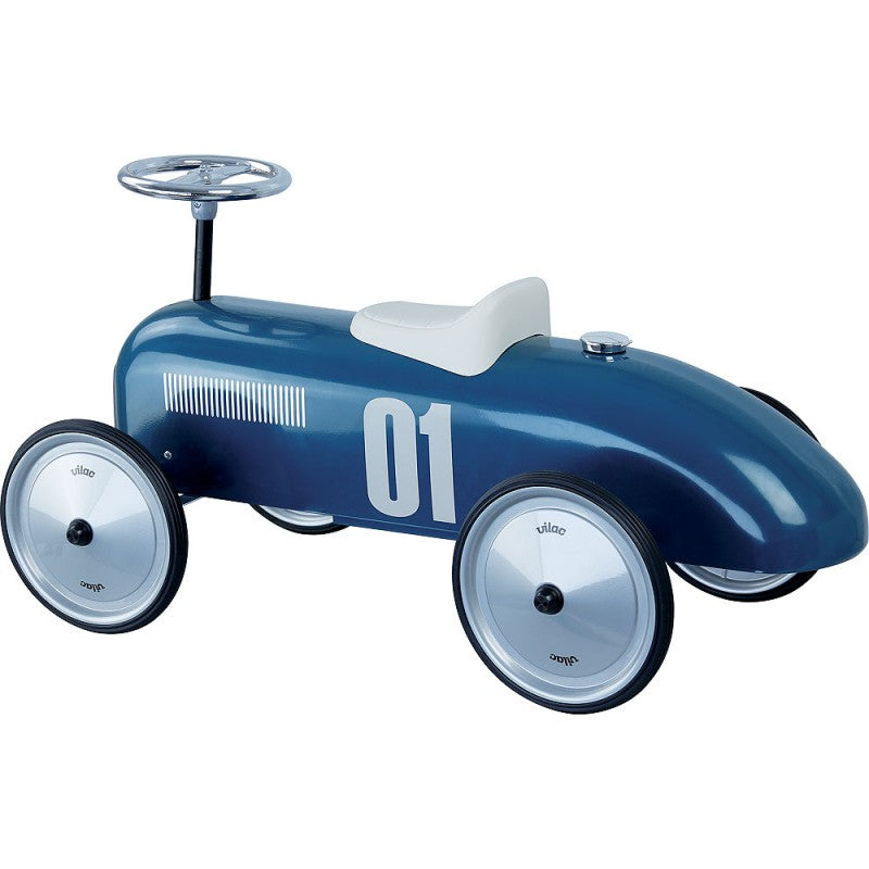 Vilac ride-on car blue petroleum